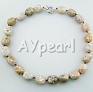 snowflake agate necklace under $ 10