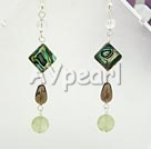 abalone shell crystal earring