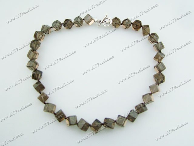 10mm smoky quartz necklace