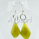 peridot jade earrings