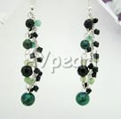 black crystal and phoenix stone earrings