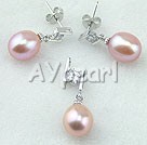 Discount 925silver pearl set