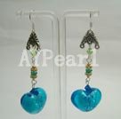 austrian crystal and colored glaze earrings Under $ 8