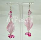 austrian crystal and colored glaze earrings