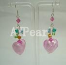 crystal and coloured glaze earring