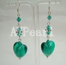 austrian crystal and colored glaze earrings