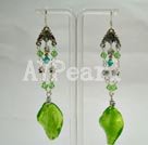 crystal and coloured glaze earring