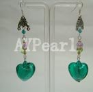 austrian crystal and colored glaze earrings