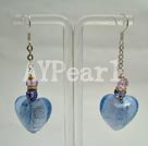 Discount austrian crystal and heart colored glaze earrings
