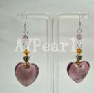 austrian crystal and colored glaze earrings