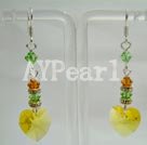 austrian crystal heart earrings