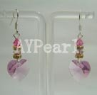 austrian crystal heart earrings
