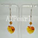 austrian crystal heart earrings
