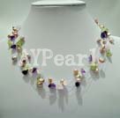 pearl and multi stone necklace