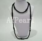 faceted black agate necklace under $ 30