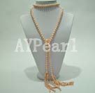 pink pearl necklace
