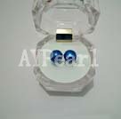 Handmade blue pearl stud