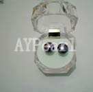 9,5-10mm sort perle studs