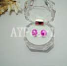 Discount 8.5-9mm peach pink pearl studs