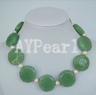 pearl and aventurine necklace under $ 20