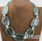 fashion blue quartz necklace