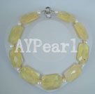 lemon crystal necklace