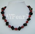 black and red agate necklace under $18