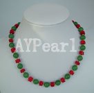 coral and aventurine necklace under $ 8