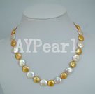12mm collar de monedas de la perla