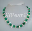 biwa pearl and turquoise necklace