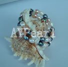 three colored pearl strand bracelet Under $ 10
