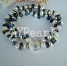 brazalete de perlas y lapislázuli