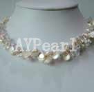 pearl crystal necklace
