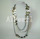 pearl and black lip shell necklace