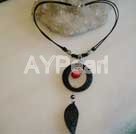 Discount black lacquer necklace