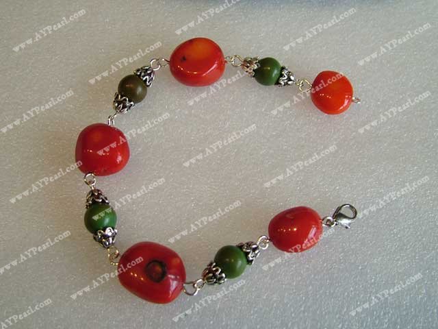 Handmade coral bracelet