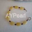 yellow jade and garnet bracelet under $ 8