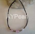 Discount Collana quarzo rosa