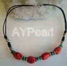 Discount coral and turquoise necklace