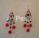 Discount coral and garnet earrings