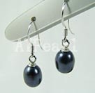 6-7mm black pearl earrings