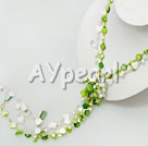 pearl crystal and shell necklace under $ 15
