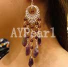 amethyst garnet earrings