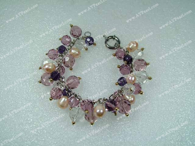 Handmade pearl crystal bracelet