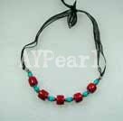 Discount coral and turquoise necklace