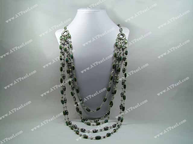 Multi Beaded Necklace. A multistrand eaded necklace