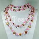 pearl and white crystal necklace