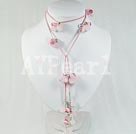 rose quartz and cat's eye necklace Under $ 10
