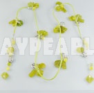 Discount crystal and peridot necklace