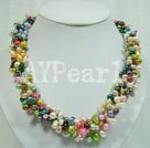 6-7mm multi color pearl necklace